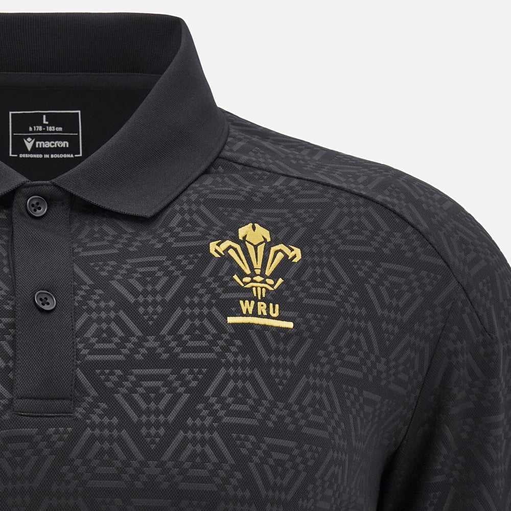 Macron Wales Rugby Travel Polo Men