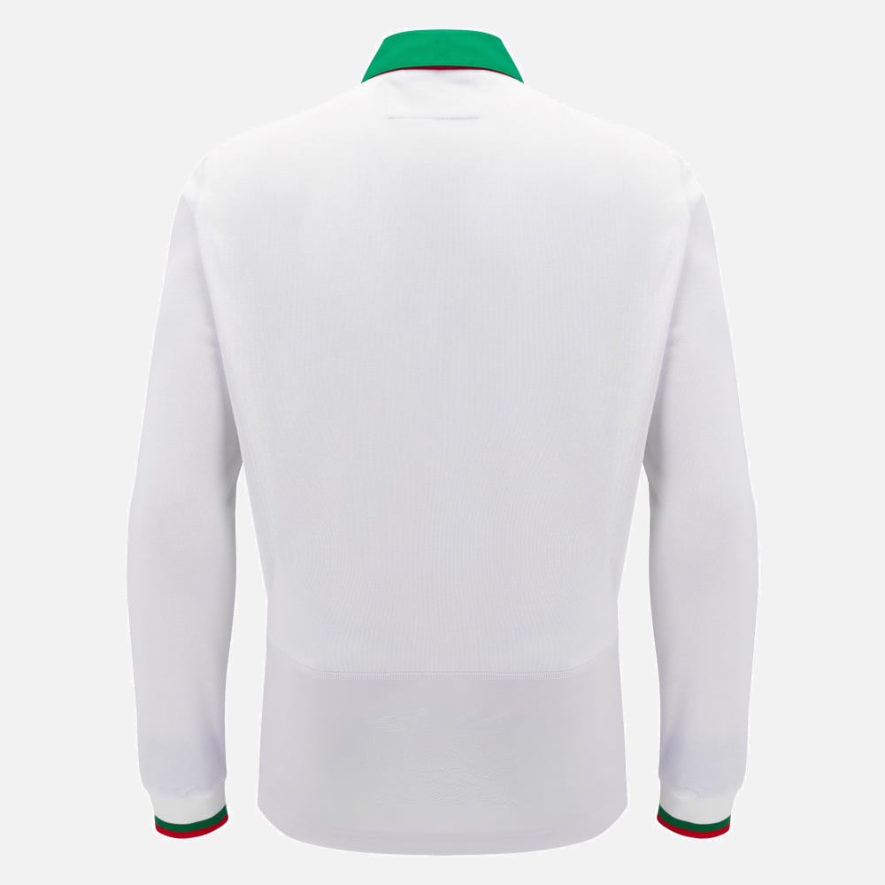 Macron Wales Rugby Long Sleeve Cotton Away Shirt Men
