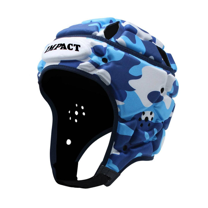 Impact Rugby Camo Blue Headguard