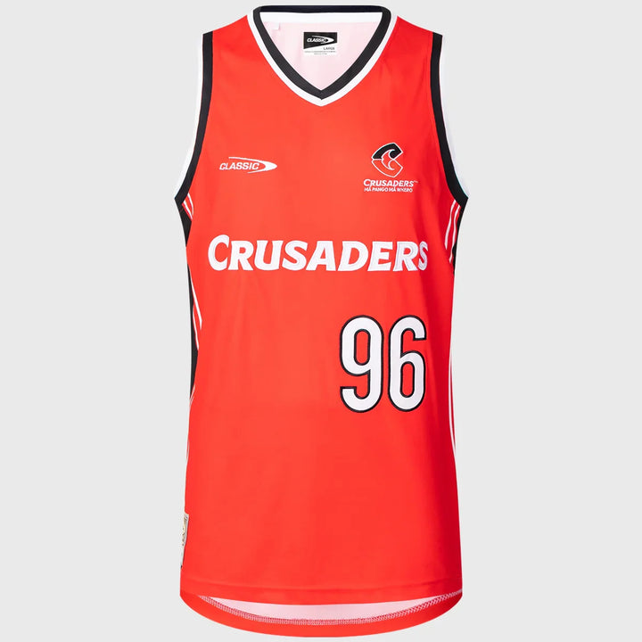 Crusaders Super Rugby Basketball Jersey Red 2025