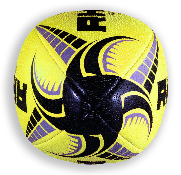 Rhino Cyclone Rugby Ball Fluor Yellow Size 3