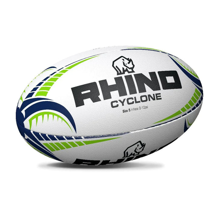 Rhino Cyclone Rugby Ball White Size 3