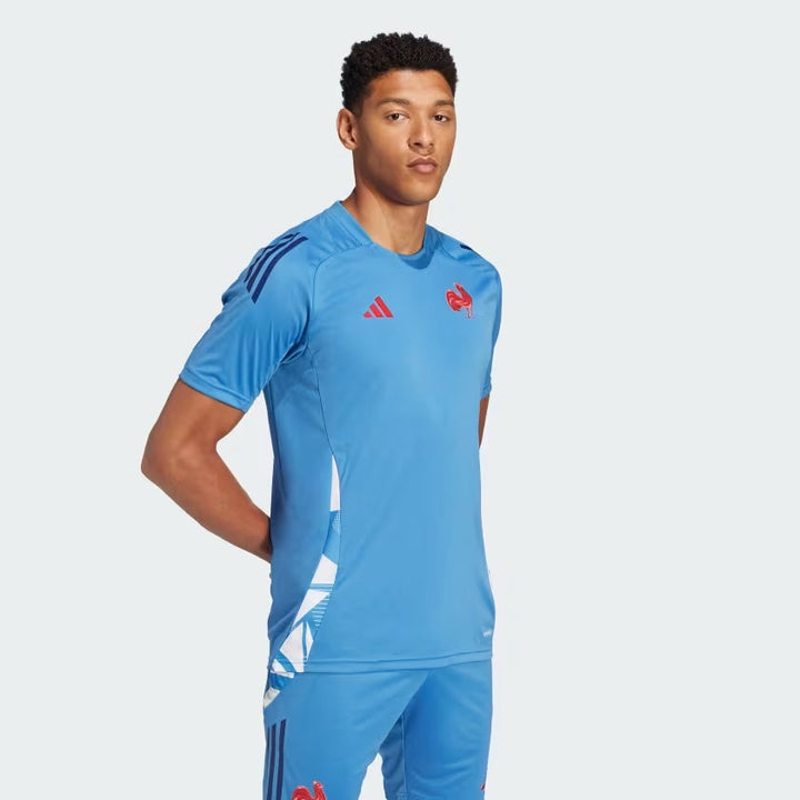 Adidas France Performance T-shirt Men Light Blue