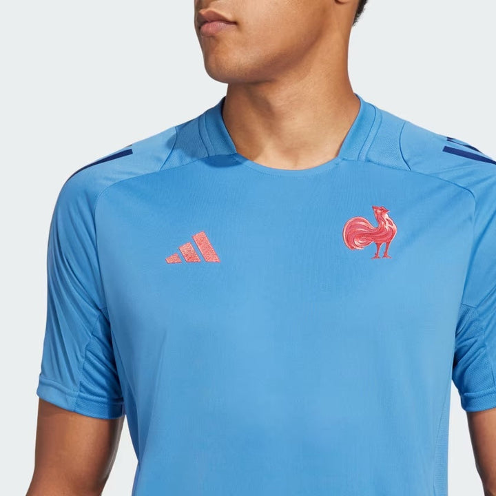 Adidas France Performance T-shirt Men Light Blue