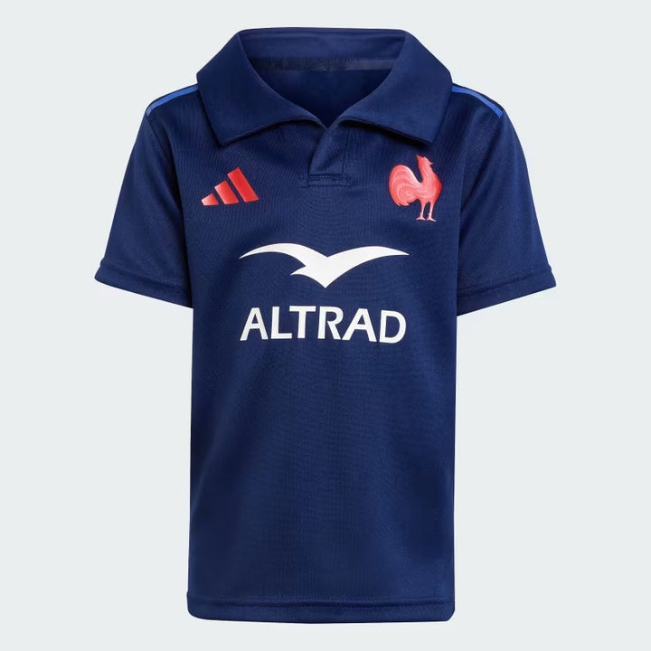 Adidas France Rugby Mini Home Kit Kids