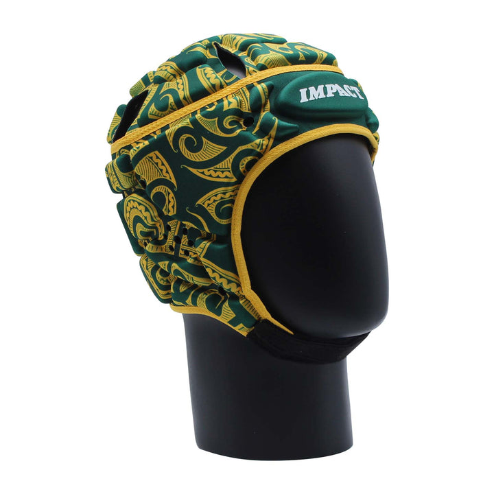 Impact Rugby Tribal Green/Gold Headguard