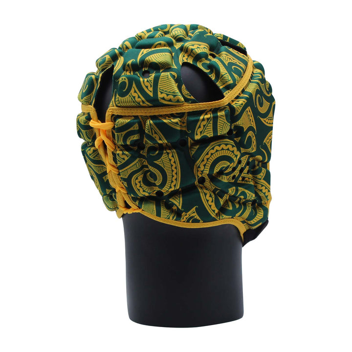 Impact Rugby Tribal Green/Gold Headguard