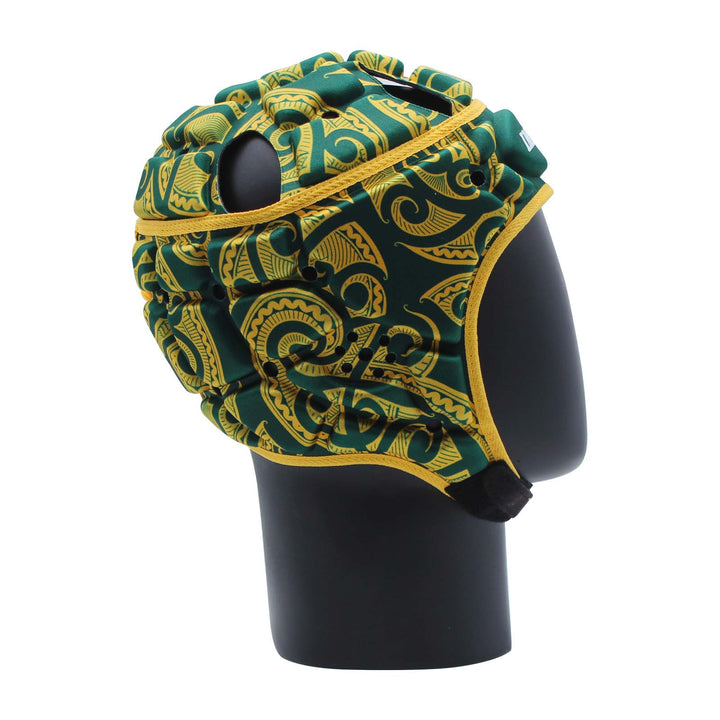 Impact Rugby Tribal Green/Gold Headguard