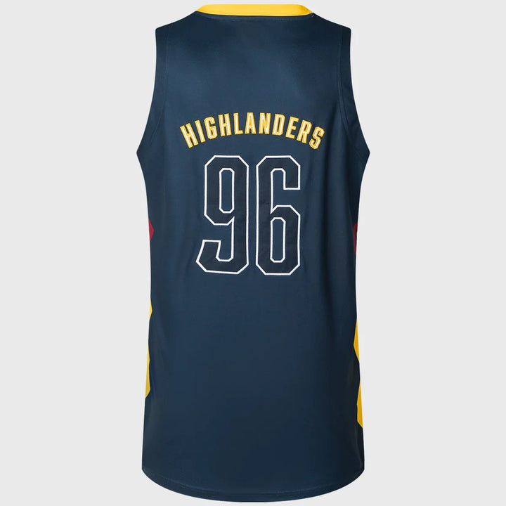 Classic Highlanders Super Rugby Basketball Jersey Navy 2025