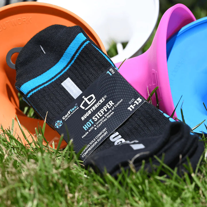 Hot Stepper Grip Socks Rugby Bricks