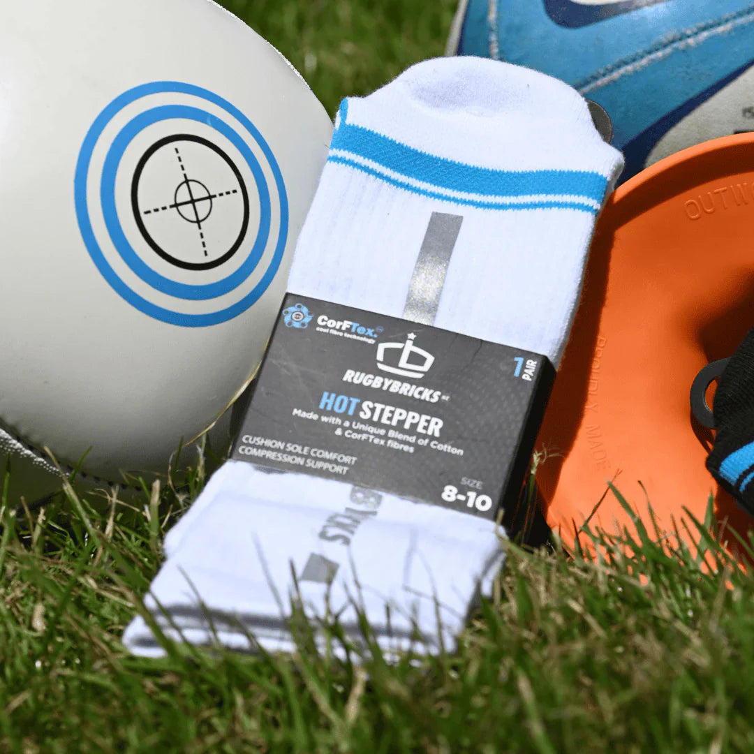 Hot Stepper Grip Socks Rugby Bricks