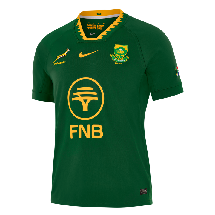 Nike Springboks Men's Stadium Rugby Shirt Home Gorge Green