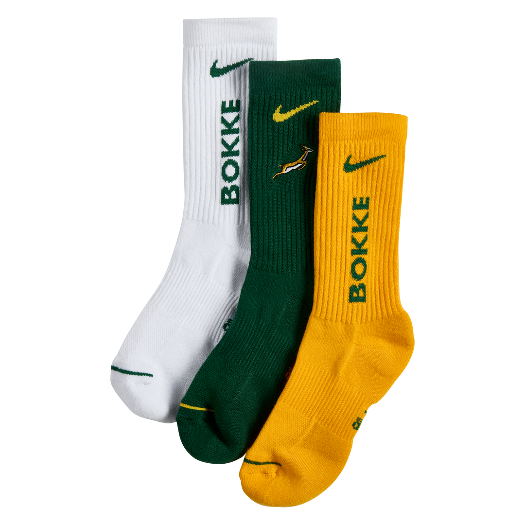 Nike Springboks Unisex Everyday Cushion Socks 3-Pack