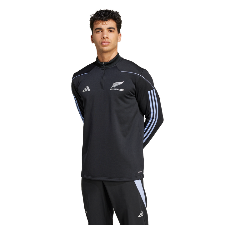 Adidas All Blacks Rugby LS Fleece Top Men Blue Spark