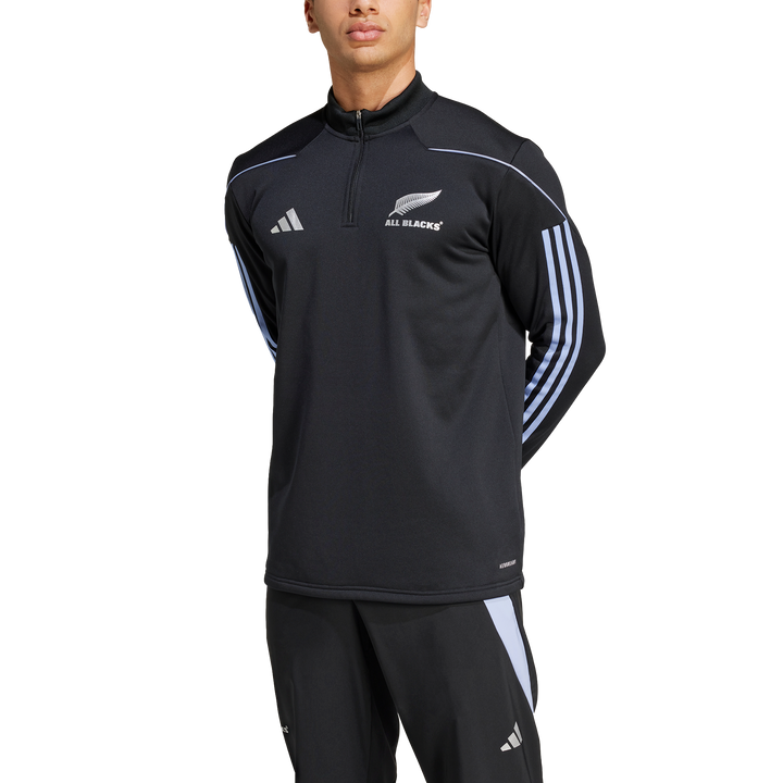 Adidas All Blacks Rugby LS Fleece Top Men Blue Spark