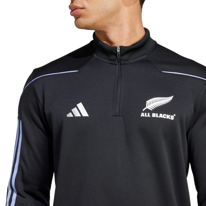 Adidas All Blacks Rugby LS Fleece Top Men Blue Spark