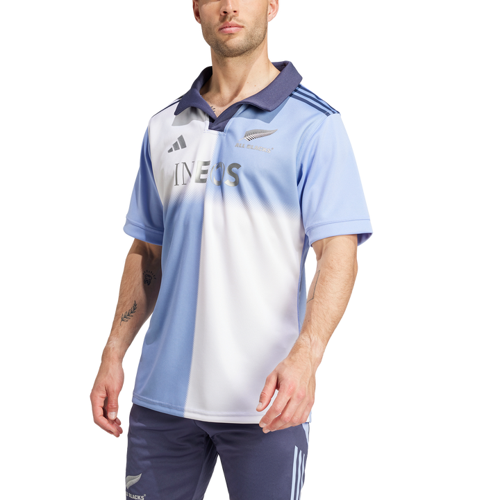Adidas All Blacks Rugby Training Shirt Blue Spark