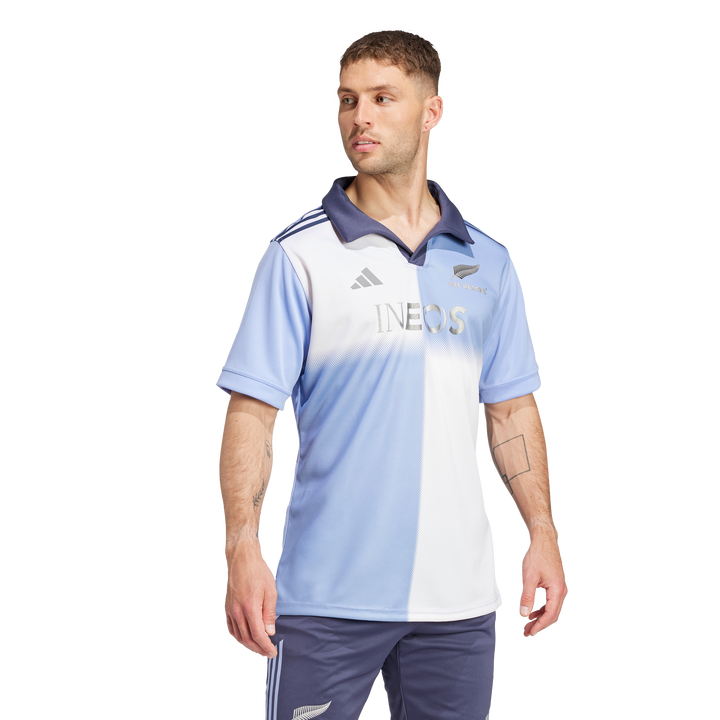 Adidas All Blacks Rugby Training Shirt Blue Spark