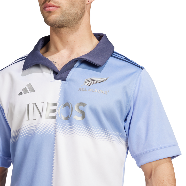 Adidas All Blacks Rugby Training Shirt Blue Spark