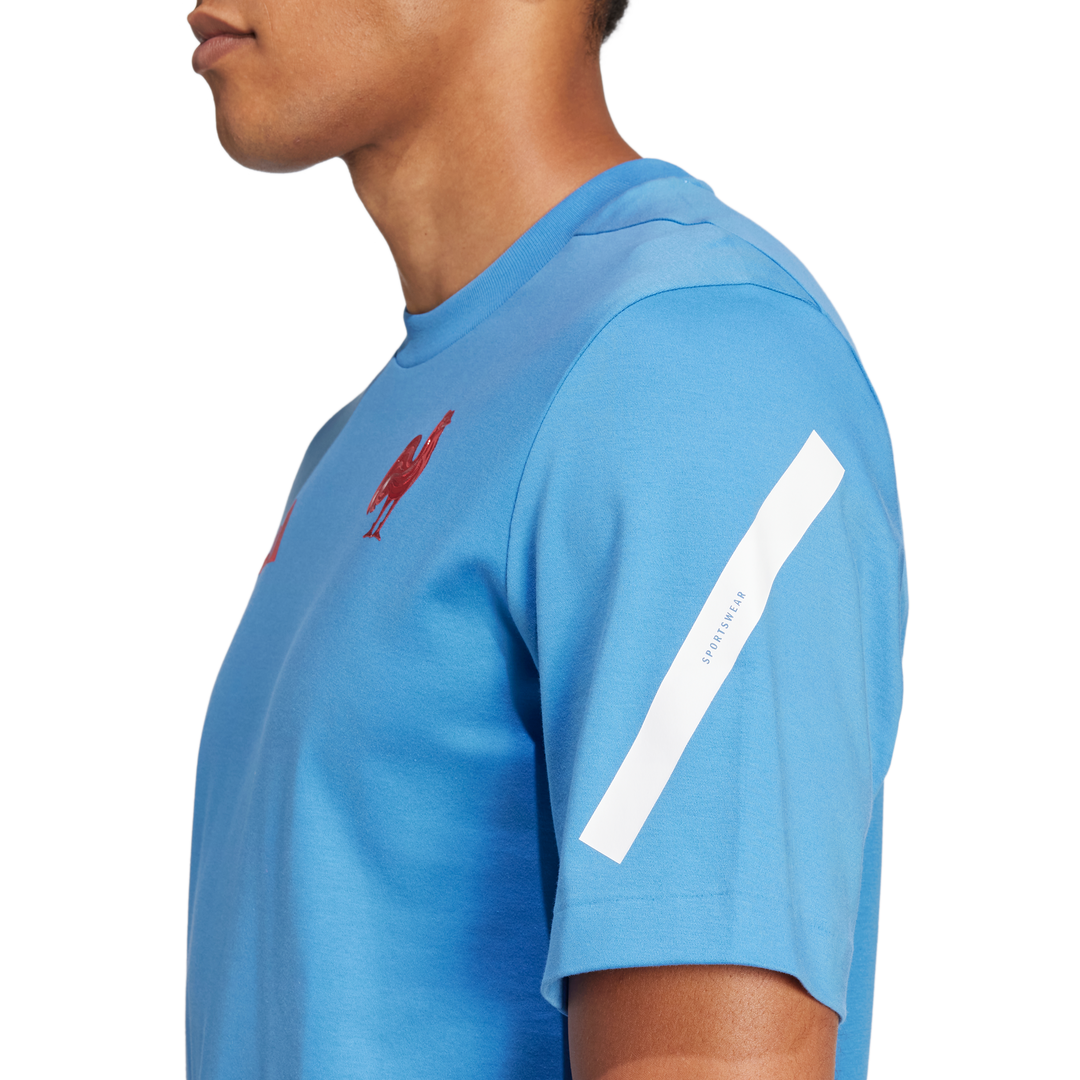 Adidas France Travel Z.N.E. T-shirt Men Light Blue