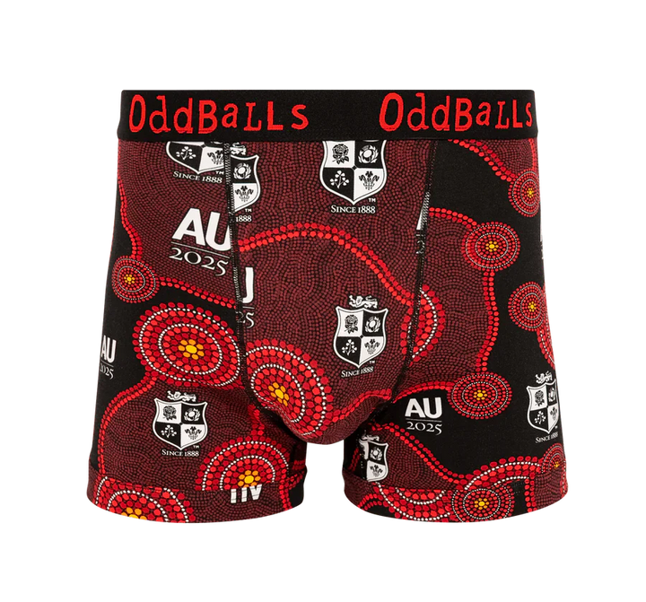 OddBalls British & Irish Lions AU Tour 2025 Heren Boxer Shorts Katoen