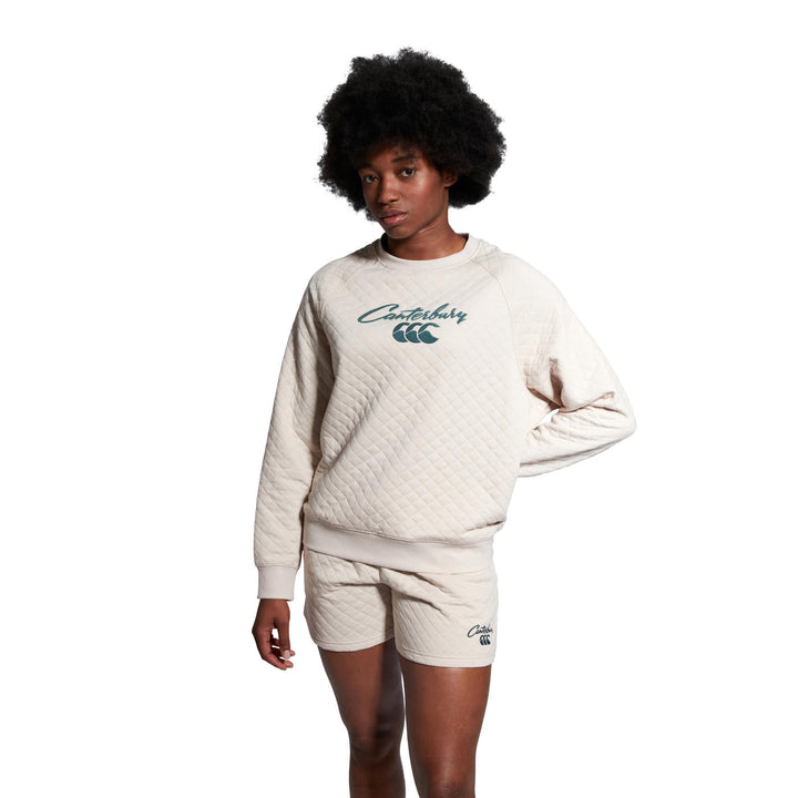 Canterbury Scene-Set Crew Sweater Dames Beige