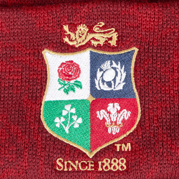 Canterbury British & Irish Lions Fleece Lined Bobble Beanie Red