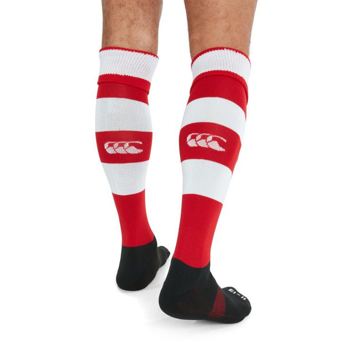 Canterbury Team Hooped Socks Red/White Senior
