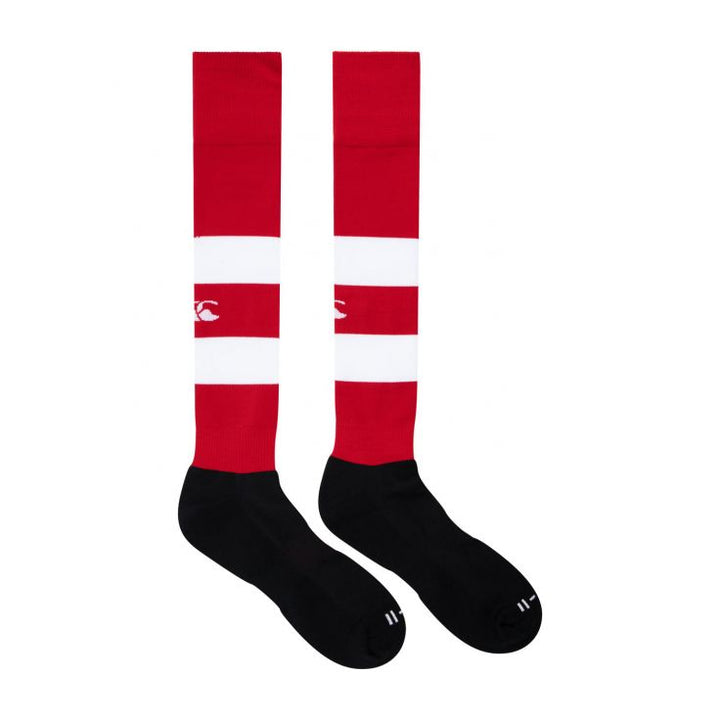 Canterbury Team Hooped Socks Red/White Senior