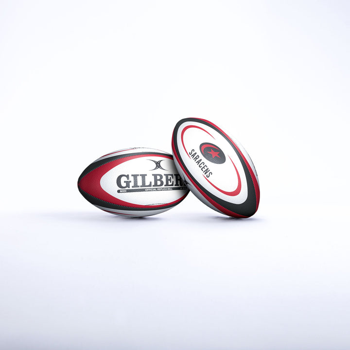 Gilbert Saracens Replica Midi Rugby Ball