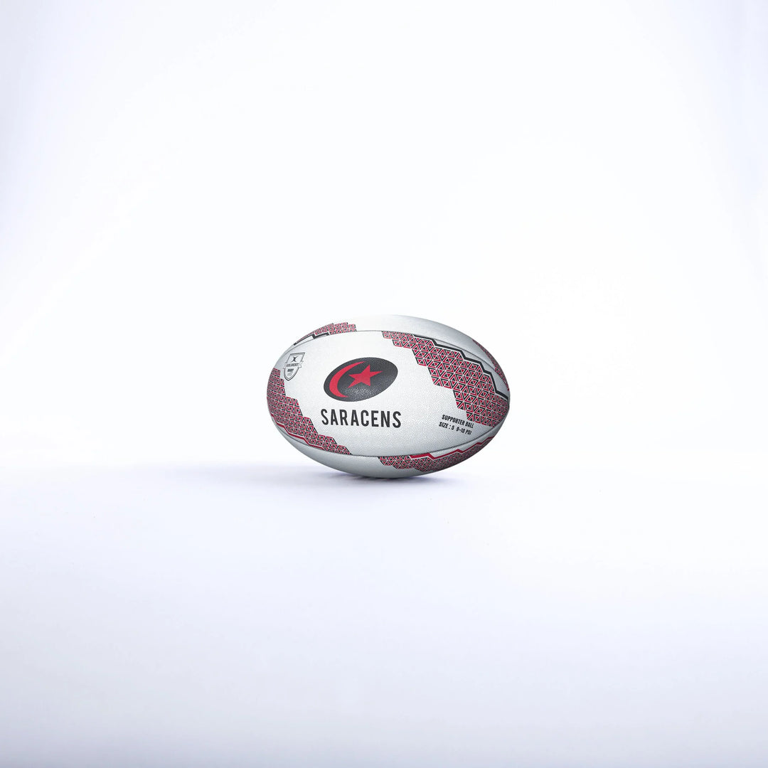 Gilbert Saracens Supporter Rugby Ball Size 4