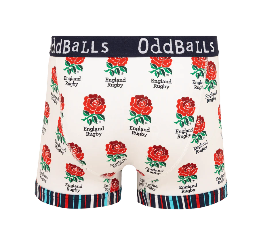 OddBalls England Rugby Union Home Heren Boxer Shorts Katoen