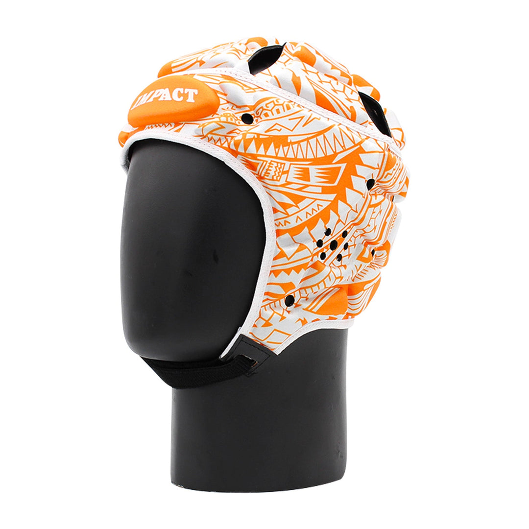 Impact Rugby Tribal Flower Orange Headguard