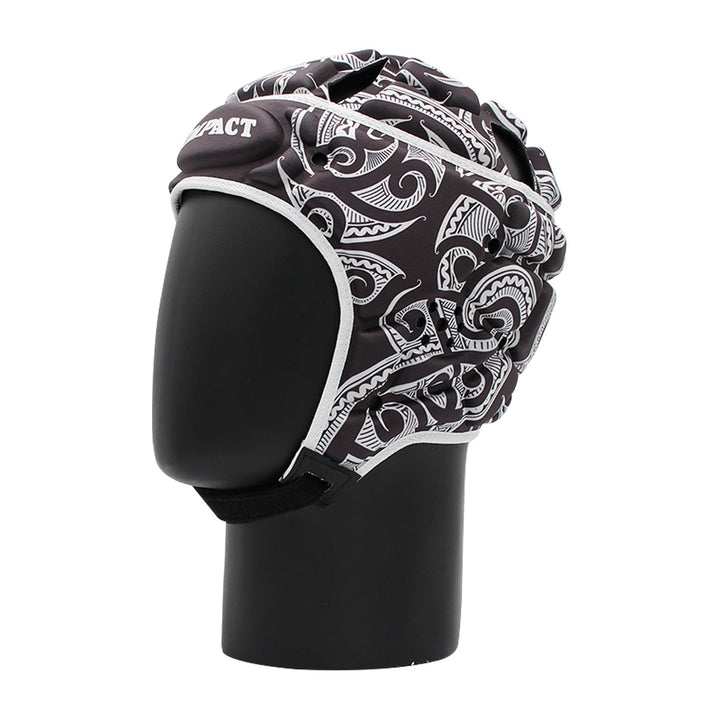 Impact Rugby Tribal Black Headguard