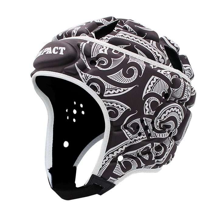 Impact Rugby Tribal Black Headguard