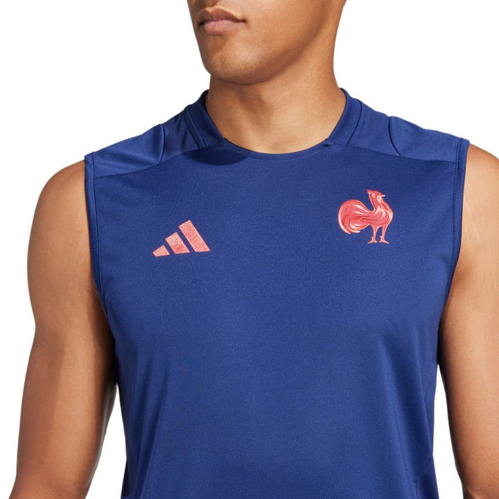 Adidas France Rugby Training Singlet Men Dark Blue