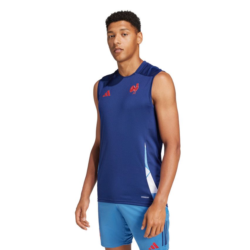 Adidas France Rugby Training Singlet Men Dark Blue
