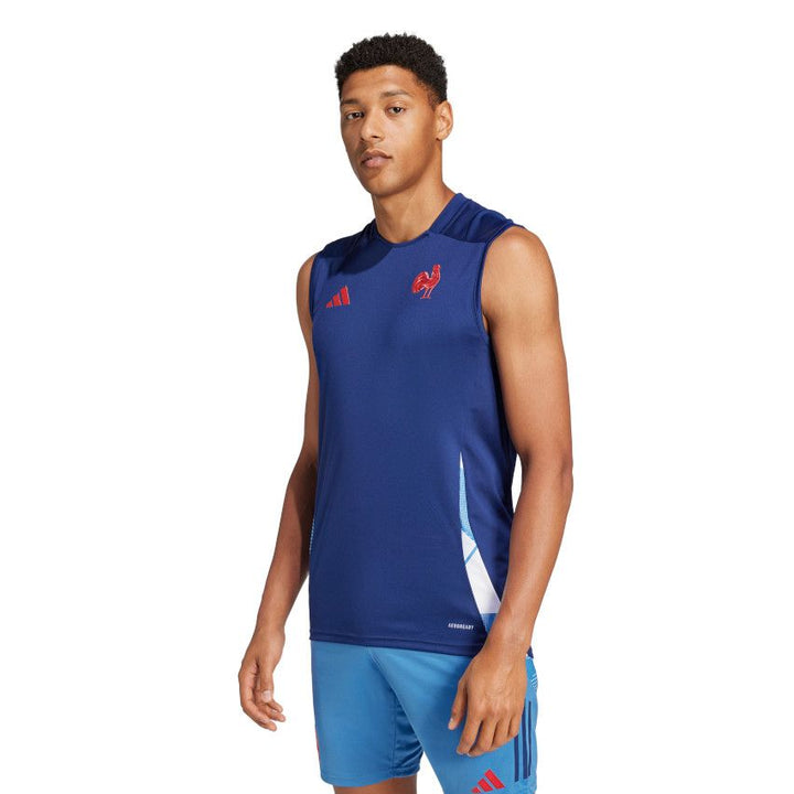 Adidas France Rugby Training Singlet Men Dark Blue