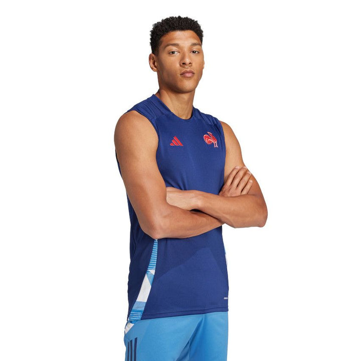Adidas France Rugby Training Singlet Men Dark Blue