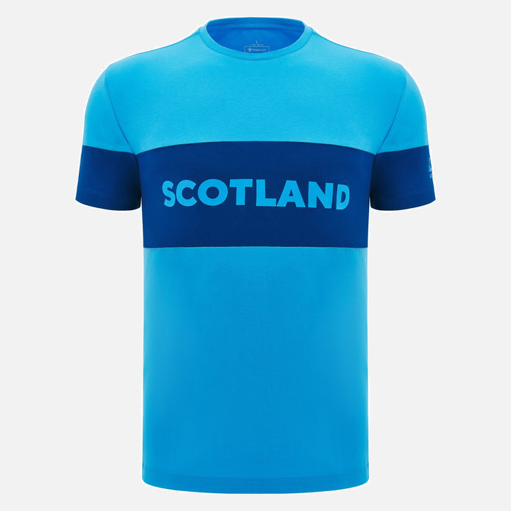 Macron Schotland Rugby 2024/25 Blue Leisure T-shirt Men