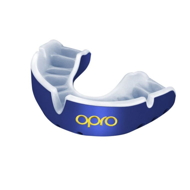 OPRO Gold Ultra Fit Mouthguard Blue/White