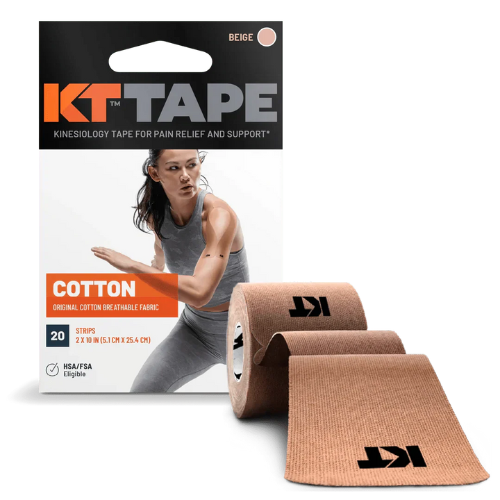 KT Tape Original Voorgesneden (5 x 25 cm) – 20 stuks – 5 meter