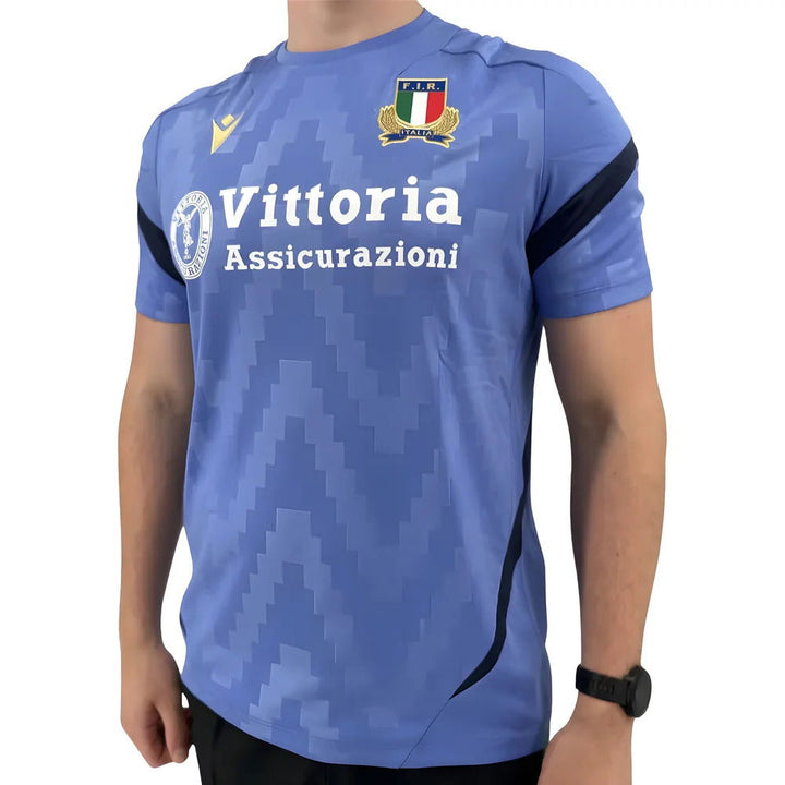 Macron Italy Rugby Staff Training T-Shirt Kids