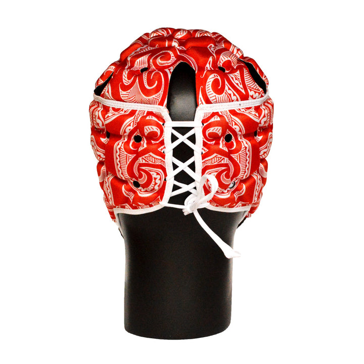 Impact Rugby Tribal Red Headguard