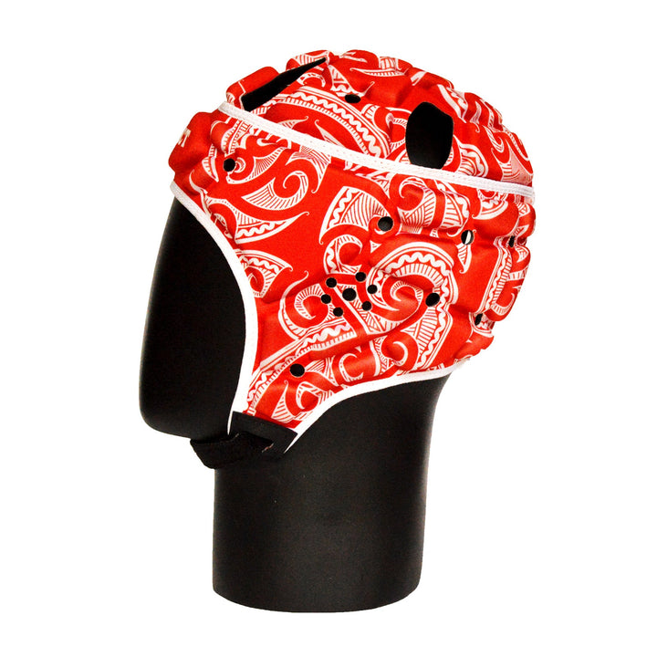 Impact Rugby Tribal Red Headguard