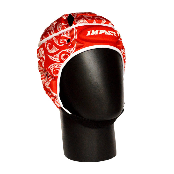 Impact Rugby Tribal Red Headguard