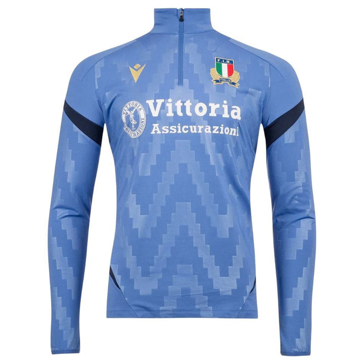 Macron Italy Rugby 1/4 Zip Training Top Kids