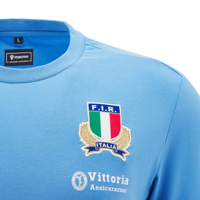 Macron Italy Rugby Travel Cotton T-Shirt 2024