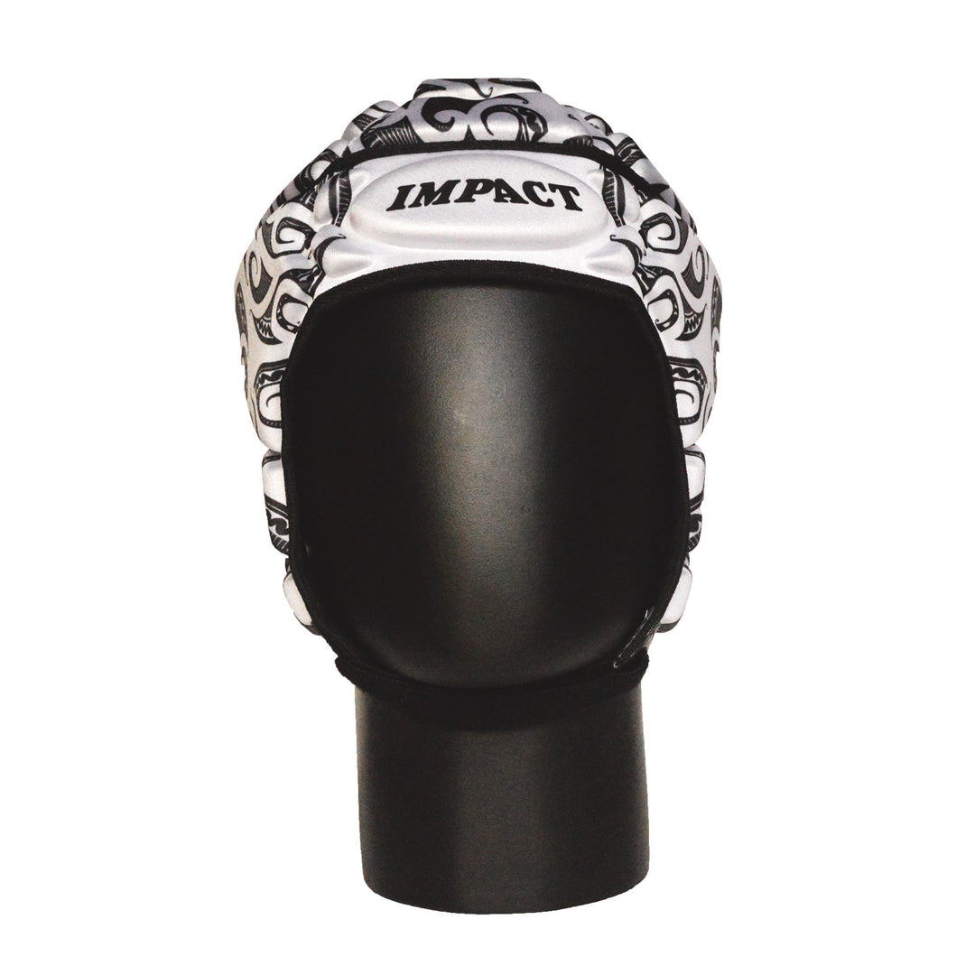 Impact Rugby Tribal White Headguard
